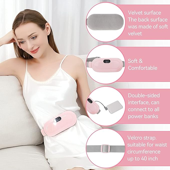 Period Cramp Relief Massager & Heating Pad