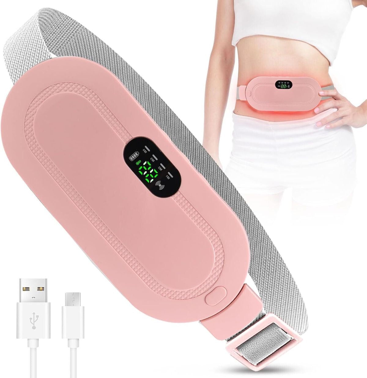 Period Cramp Relief Massager & Heating Pad